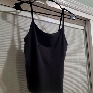 Black ribbed crop top